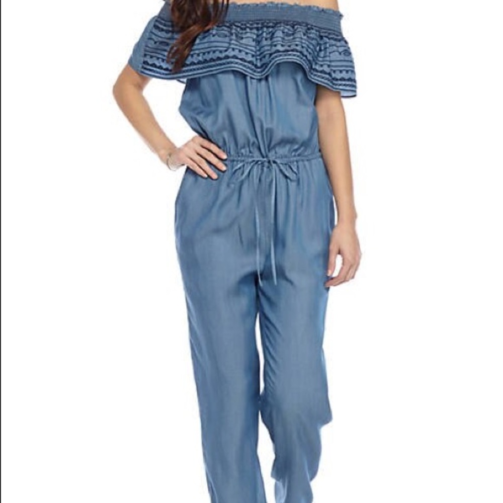Crown&Ivy chambray tensile jumpsuit